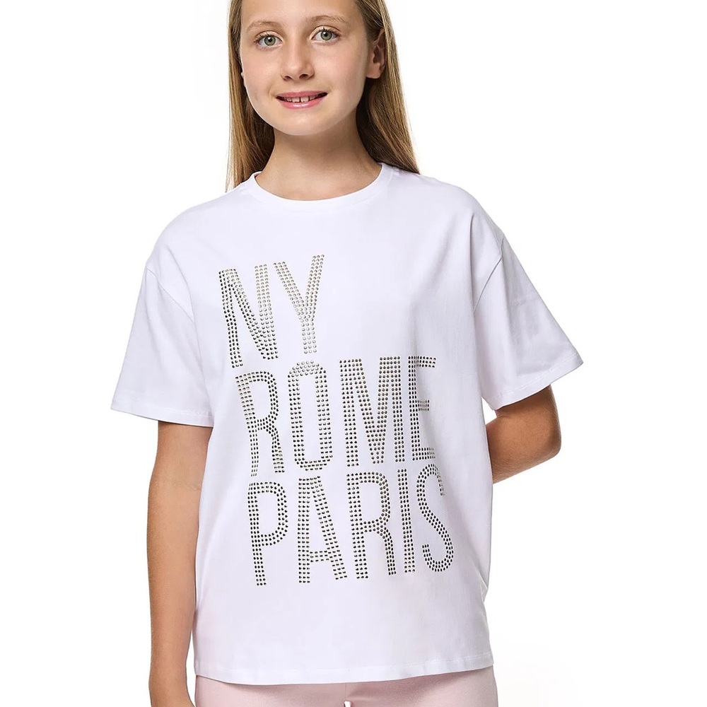 ZARA White Graphic Kids T-Shirt